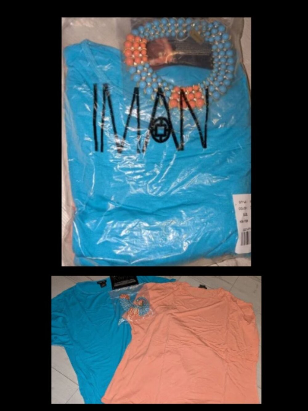 IMAN Lot of Crewmeck Tops With Necklace - Brand New Set Womens Plus Size 2X